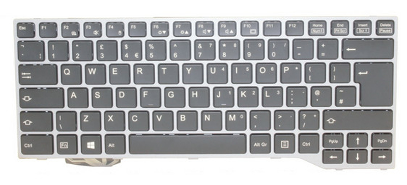 Fujitsu CP690425-XX German Keyboard Backlight Gray