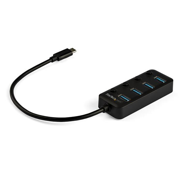4 Port USB C Hub 4x USB 3.0 Type-A On/Off - HB30C4AIB