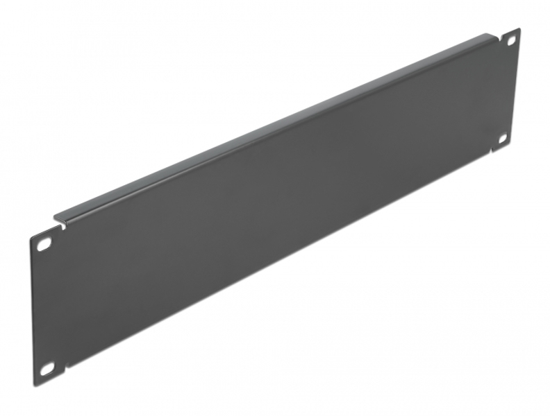 Delock Rack Blind Cover Plate - Black - 2U - (19") - 66290