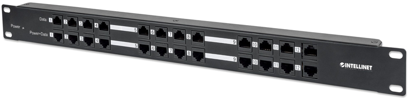 12 Port PoE Patch Panel, 24 Port Patch Panel - 720342
