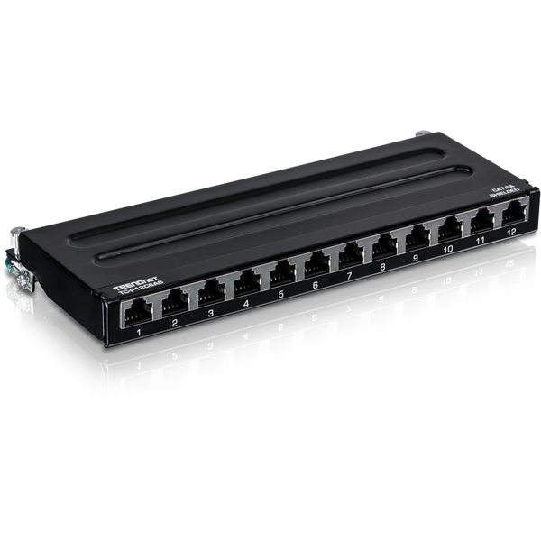 TRENDnet TC-P12C6AS - Patch Panel - RJ-45 X 12 - 0.5U - TC-P12C6AS