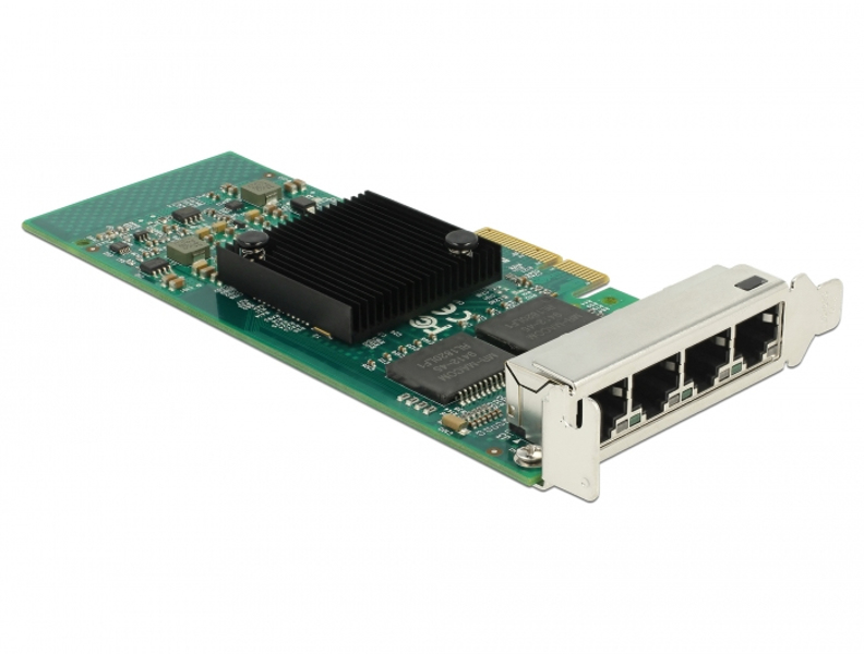 Delock PCIe card > 4 x Gigabit LAN - network adapter - 89946