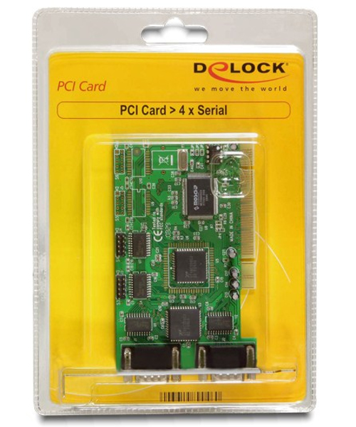 Carte PCI Delock 4x Série - Adaptateur série - PCI - RS-232 x 4 (89046)