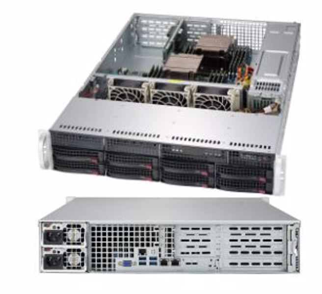 Châssis SuperMicro 2U 2U SC825TQC SAS3 WIO avec rouge. 800W PWS