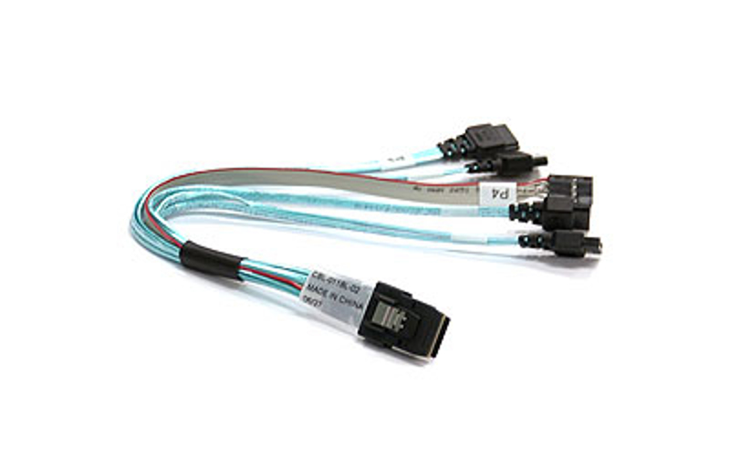 Supermicro IPASS -> 4 SATA Cable, 23-cm SATA-Cable 0.23 m Blau ( CBL-0118L-02 )
