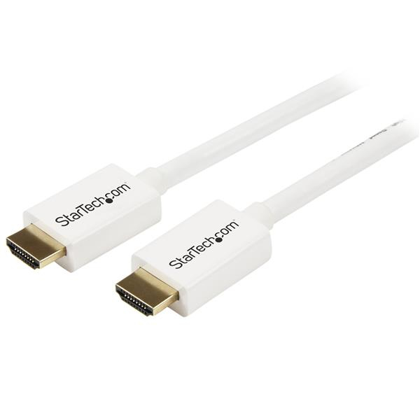 StarTech CL3 In-wall High Speed ​​HDMI Cable - Video / Audio Cable - HDMI - 30/32 AWG - HDMI, 19-pin (M) - HDMI, 19-pin (M) - 3.0m - Double Insulation - White (HD3MM3MW) - HD3MM3MW