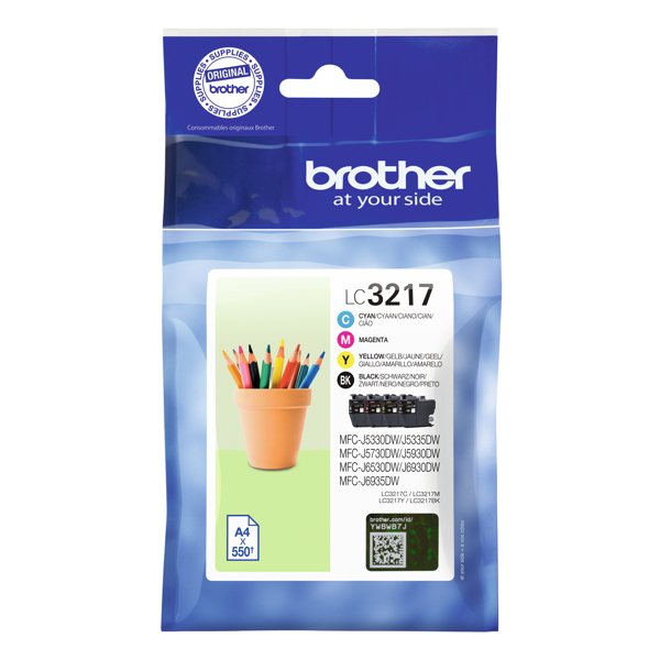 Brother LC3217 Value Pack bk c m y - Cartouche d'encre - Noir