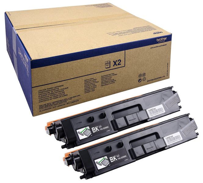 Brother TN329BK - paquet de 2 - noir