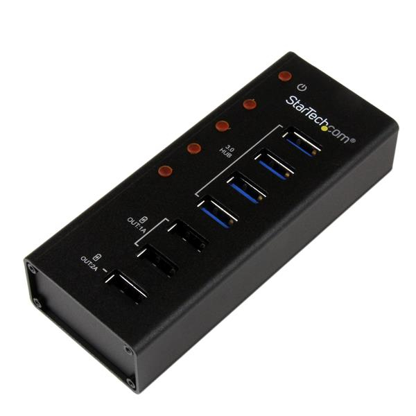 StarTech 4 Port USB3.0 Hub w - 3 Dedicated Charging Ports (2x1A & 1x2A) - Hub - 4 x SuperSpeed ​​USB3.0 - Desktop (ST4300U3C3) - ST4300U3C3