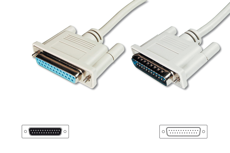 DIGITUS DB25 förlängningskabel 5m - AK-610201-050-E