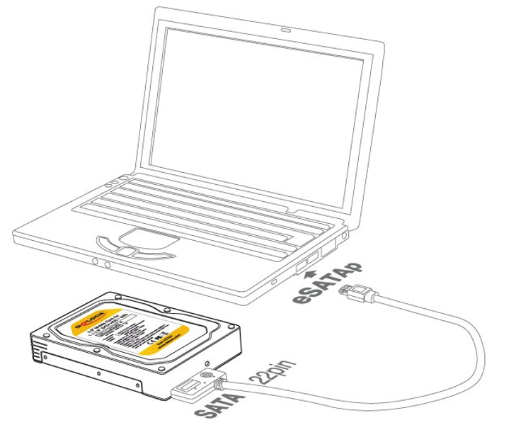 Delock 3.5" Mobile Rack for 1 x 2.5" SATA HDD / SSD - 47224
