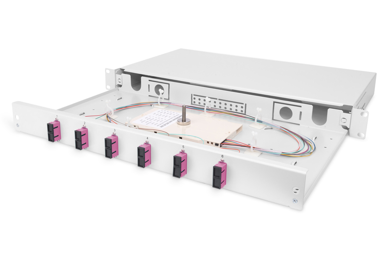 DIGITUS LWL Spleißbox best. SC OM4 FO Spleißbox 1HE 6x SC DX OM4