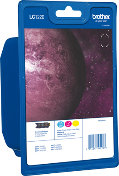 Brother LC1220RBWBP - Jaune, Cyan, Magenta