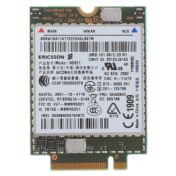 Adaptateur UMTS Lenovo N5321 T431s X240s X240 T440p T440s