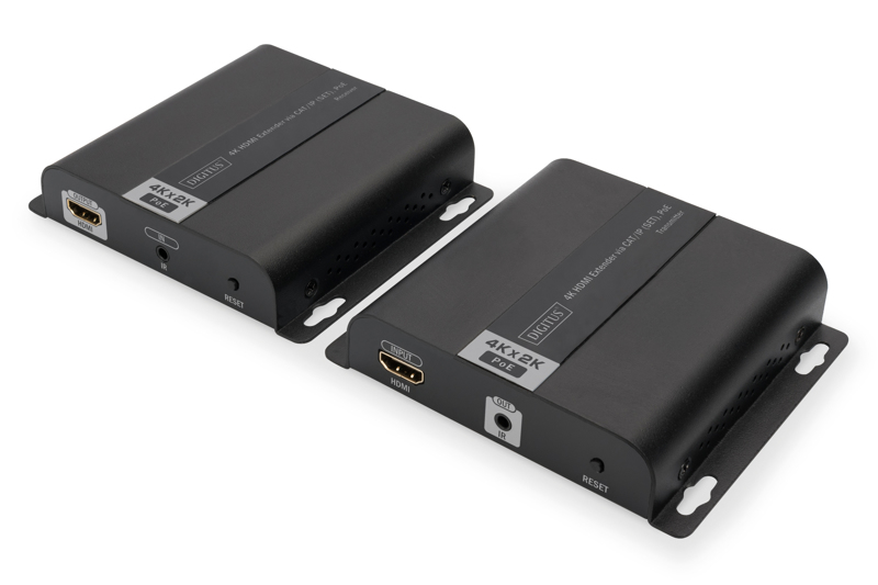 DIGITUS 4K HDMI-förlängare via CAT/IP (set), PoE - DS-55124