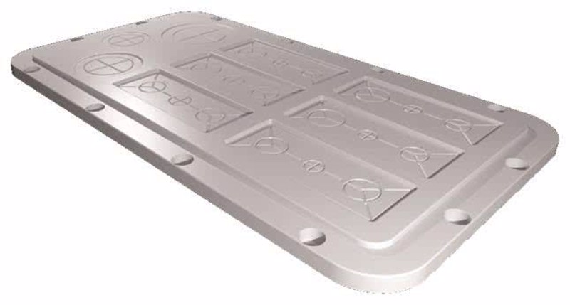 Rittal AX 2566.200 Flange plate LxW 221x401mm plastic gray 1pc - 2566200