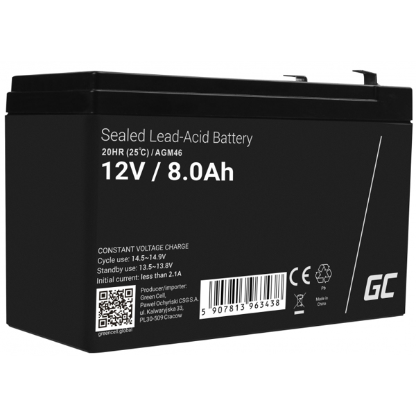 Batterie Green Cell AGM 12V 8Ah