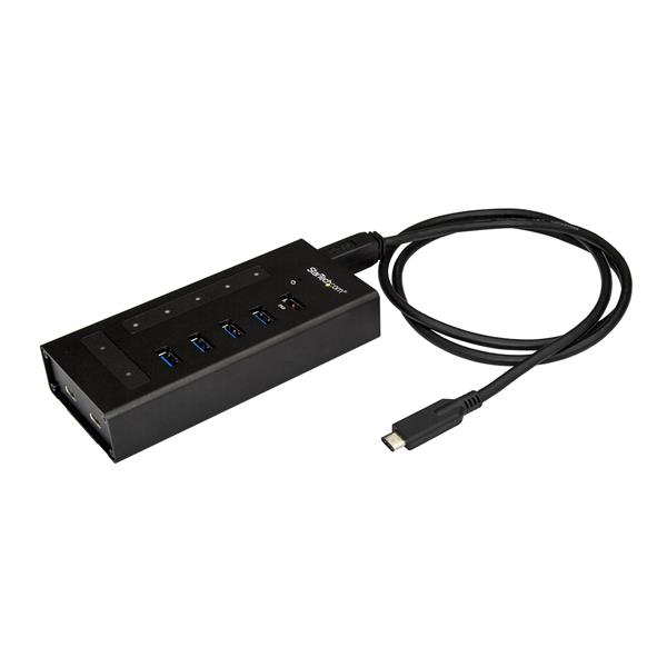 StarTech 7 Port USB Hub - Metal - USB-C to 5x USB-A and 2x USB-C - USB 3.0 - Industrial USB Hub - USB Hub with Type C - Hub - 5 x SuperSpeed USB 3.0 + 2 x USB-C - Desktop - HB30C5A2CST