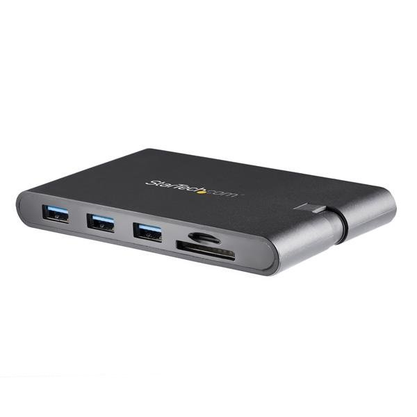 StarTech USB-C Multiport Adapter with HDMI and VGA - Mac and Windows - 3x USB 3.0 - SD/ micro SD - PD 3.0 - MacBook Pro USB C Adapter - External Video Adapter - USB-C - HDMI, VGA - Black - DKT30CHVSCPD
