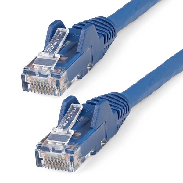 StarTech.com 50cm CAT6 Ethernet Cable - LSZH (Low Smoke Zero Halogen) - 10 Gigabit 650MHz 100W PoE RJ45 10GbE UTP Network Patch Cord Snagless with Strain Relief - Blue - CAT 6 - ETL Verified - 24AWG - 0.5 m - Cat6 - U/UTP (UTP) - RJ-45 - RJ-45 - Blue - N6LPATCH50CMBL