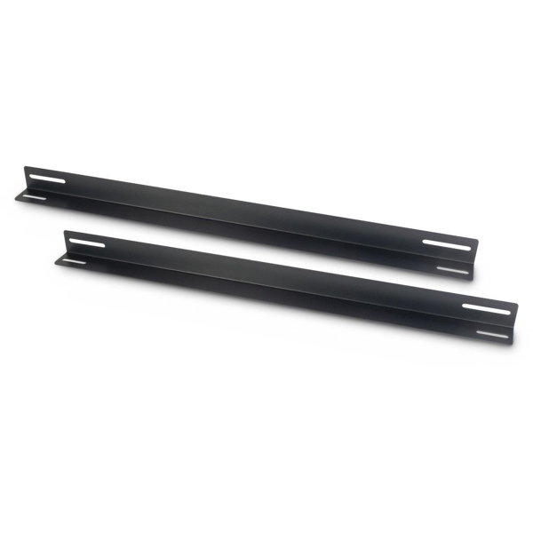 Supports en L Inter-Tech - Supports pour rack - Noir - 1U (19")