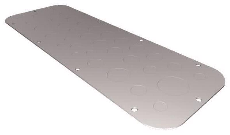 Plaque à bride Rittal Metal AX 2573100 avec pré-gaufrage métrique, BT : 447x149 mm