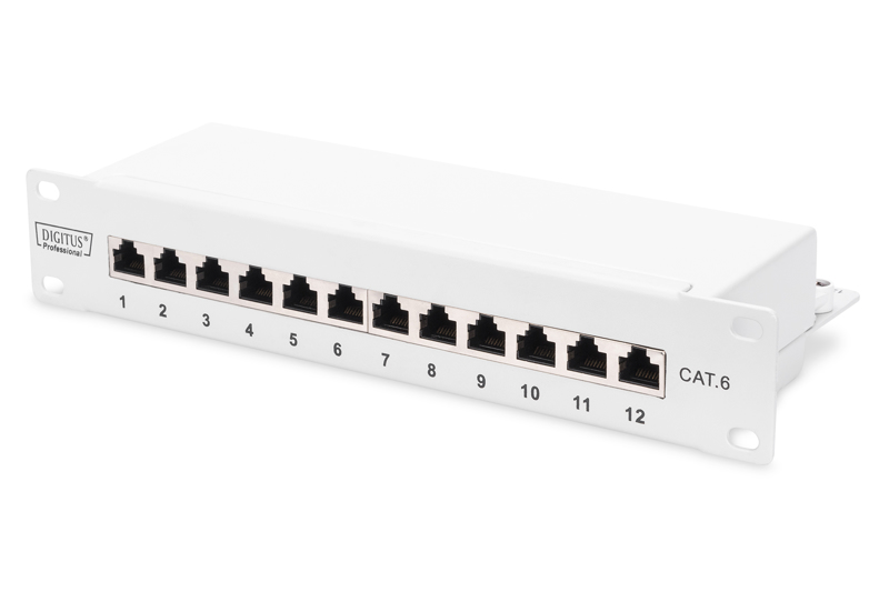 Panneau de brassage blindé DIGITUS DN-91612S-G Cat6 12 ports