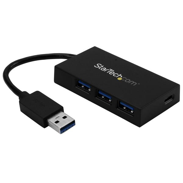 4 Port USB 3.0 Hub - USB Type-A to 1x USB-C & 3x USB-A SuperSpeed 5Gbps - USB Bus Powered - Portable/Laptop USB 3.1 Gen 1 Hub (HB30A3A1CFB) Hub 4 ports USB - HB30A3A1CFB