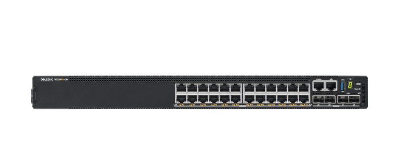 EMC PowerSwitch N2224PX-ON - Switch - L3 - managed - 12 x 10/100/1000/2.5G (PoE+) + 12 x 1/2.5G (PoE++) + 4 x 25 Gigabit SFP28 - Luftstrom von vorne nach hinten - an Rack montierbar - PoE++ - CAMPUS Smart Value