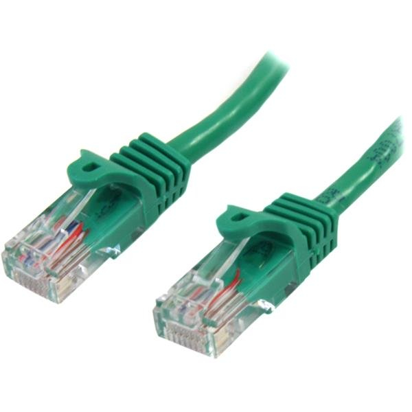 0.5m Cat5e Ethernet network cable snagless with RJ45 - Cat 5e UTP cable - Green - Patch cable - RJ-45 (M) ( 45PAT50CMGN ) - 45PAT50CMGN