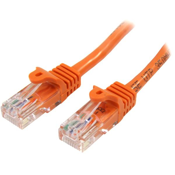5m Cat5e Ethernet network cable snagless with RJ45 - Cat 5e UTP cable - orange - patch cable - RJ-45 (M) ( 45PAT5MOR ) - 45PAT5MOR