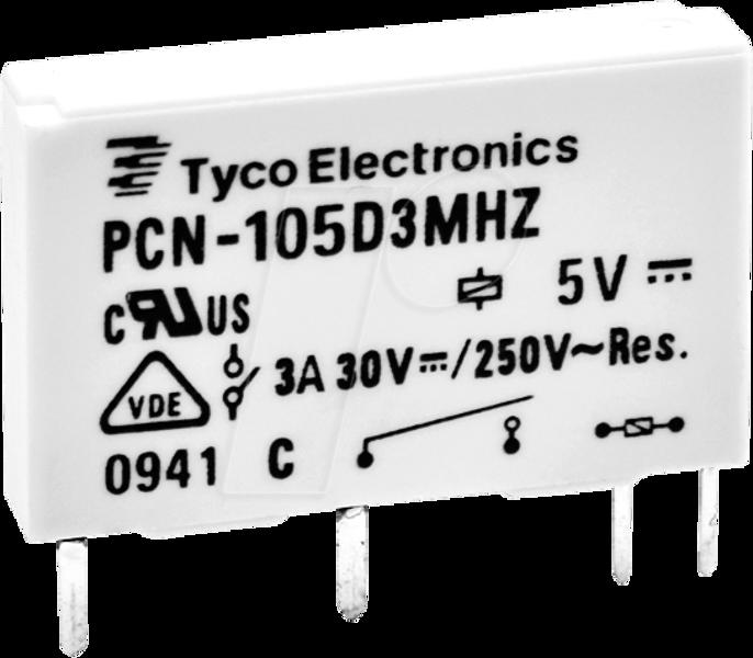 PCN112D3MHZ - Power Relay OEG Slimline, 12V DC , 3A - 3-1461491-3