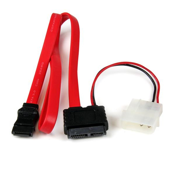 StarTech SLSATAF20 Slimline SATA to SATA LP4 Cable - SLSATAF20