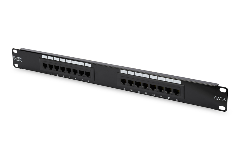 Panneau de brassage DIGITUS CAT6E 16 ports 1U