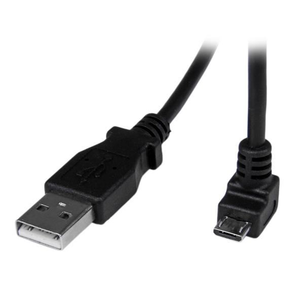 Câble micro USB StarTech de 2 m, type A vers coudé vers le bas