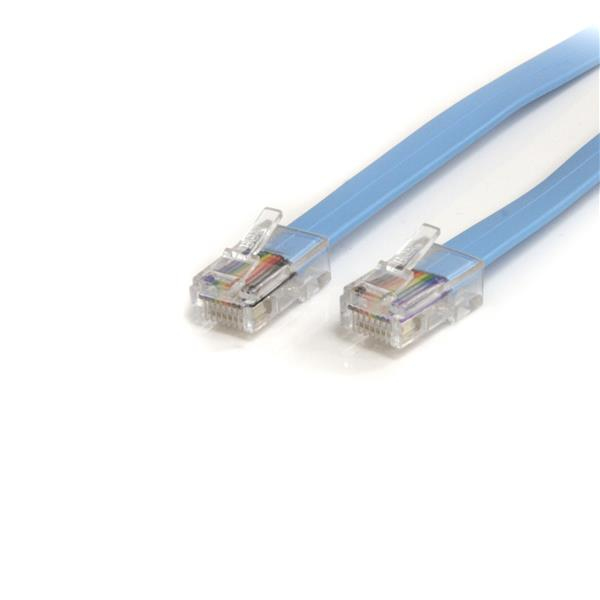 StarTech Cisco Console Rollover Cable - RJ45 Ethernet Male/Male - Network Cable - RJ-45 (M) to RJ-45 (M) - 1.8 m - Molded, Flat - Blue - ROLLOVERMM6