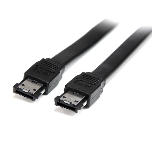 StarTech 3 ft Shielded External eSATA Cable M/M - 0.9 m - eSATA - eSATA - eSATA - Male/Male - Black - ESATA3