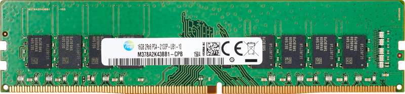 HP DDR4 - Modul - 4 GB - DIMM 288-PIN - 2400 MHz / PC4-19200 - 1.2 V - obuffrad - non-ECC - for EliteDesk 800 G3 (DIMM) ( Z9H59AA ) - Z9H59AA