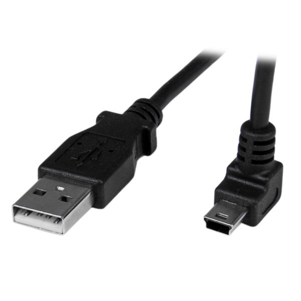 StarTech USBAMB1MU USB to Mini USB Cable Angled - USBAMB1MU