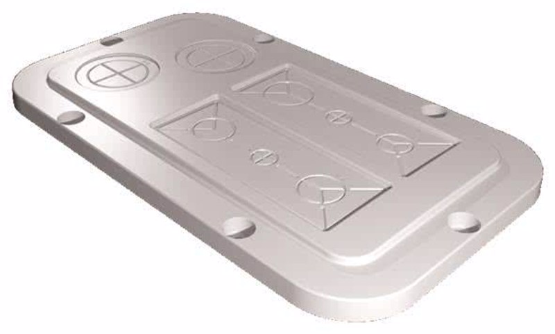 Rittal plastic AX 2561200 Plaques de bride, pour AX, BT : 256x149 mm