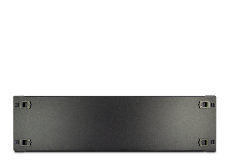 Tôle Inter-Tech - Noir, RAL 9005 - 3U (19")