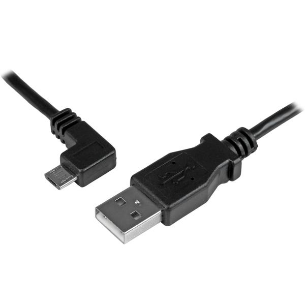 StarTech Micro-USB Charge-Sync Cable Left Angle 1m - USBAUB1MLA