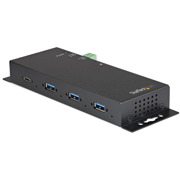 Hub USB-C 4 ports 10 Gbit/s en métal industriel ESD