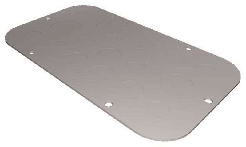 Rittal Metal flange plateAX 2571100 with metric pre-embossing, BT: 256x149 mm