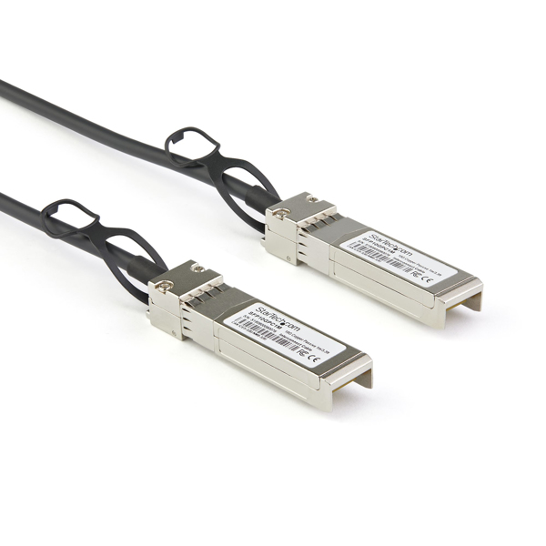 StarTech DACSFP10G1M SFP+ cable (1m, 10 GbE, Dell EMC DAC-SFP-10G-1M compatible SFP+ cable, Passive copper DAC cable, Mini-GBIC) - 10GBase direct attach cable - SFP+ (S) latched to SFP+ (S) latched - 1 m - twinaxial - passive - DACSFP10G1M