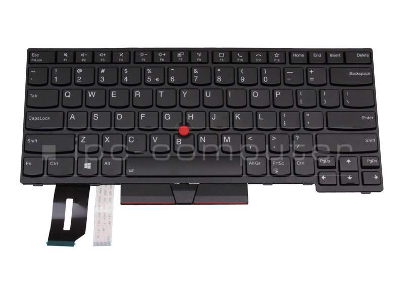 SN20V44001 Tastatur US (englisch) Svart/Svart mit Backlight und Mouse-Stick