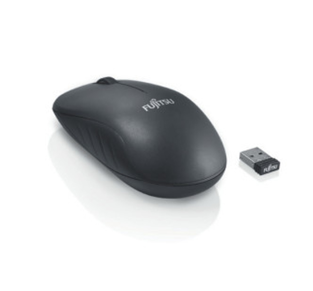 Fujitsu WI210 - Maus - rechts- und linkshändig - optisch - 3 Tasten - kabellos - 2.4 GHz - kabelloser Empfänger (USB)
