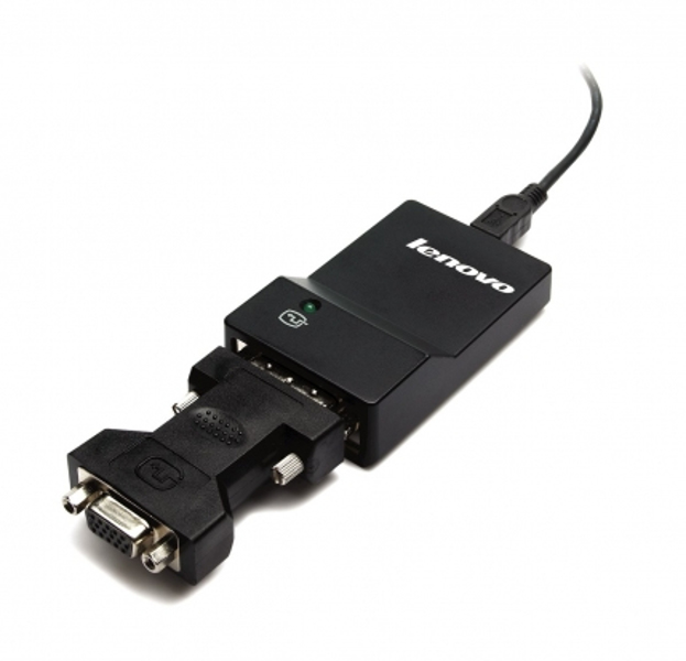 USB 3.0 to DVI/VGA Monitor Adapter - Externer Videoadapter - USB 3.0 - DVI - för Miix 510-12, 520-12, 710-12, Thinkpad 13, ThinkPad E57X, L570, P51, P71, T470, X1 Yoga - 0B47072