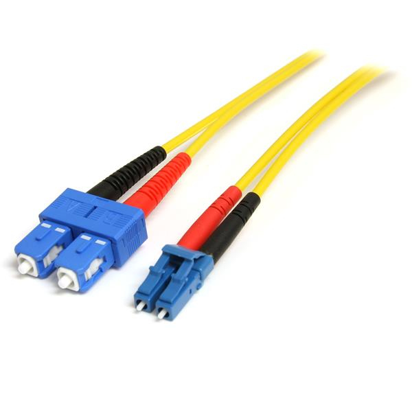 StarTech 1m Fiber Optic Cable - Single-Mode Duplex 9/125 - LSZH - LC/SC - OS1 - LC to SC Fiber Patch Cable (SMFIBLCSC1) - Network Cable - 1 m - SMFIBLCSC1