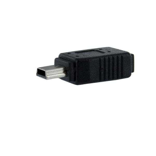 Micro USB to Mini USB 2.0 Adapter - Female/Female - Black - USB Adapter - Micro-USB Type B (W) ( UUSBMUSBFM ) - UUSBMUSBFM
